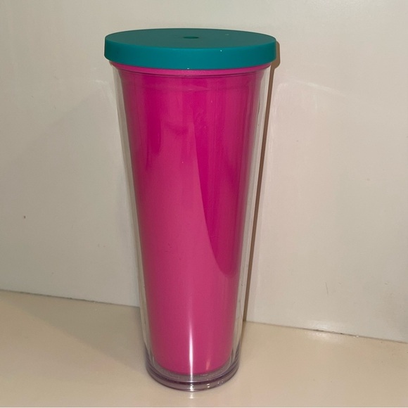 2014 Starbucks Hot Pink Tumbler Vendi Cold Cup - Picture 2 of 8